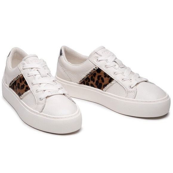 UGG Women's Dinale Exotic Sneakers - Coconut Milk/Leopard 8.5M - Picture 11 of 13